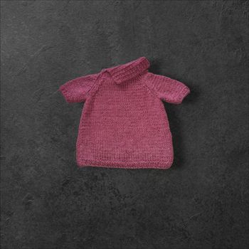 pull hiver bordeaux violet fait main fille 3 ans