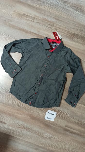Chemise garçon manches longues 8 ans