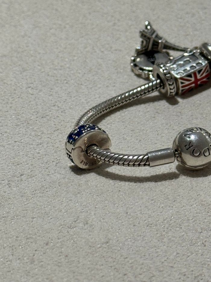 Charm Clip Pavé Bleu Pandora - photo numéro 3