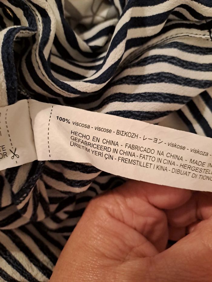 Chemise rayures et nœud taille L - photo numéro 7
