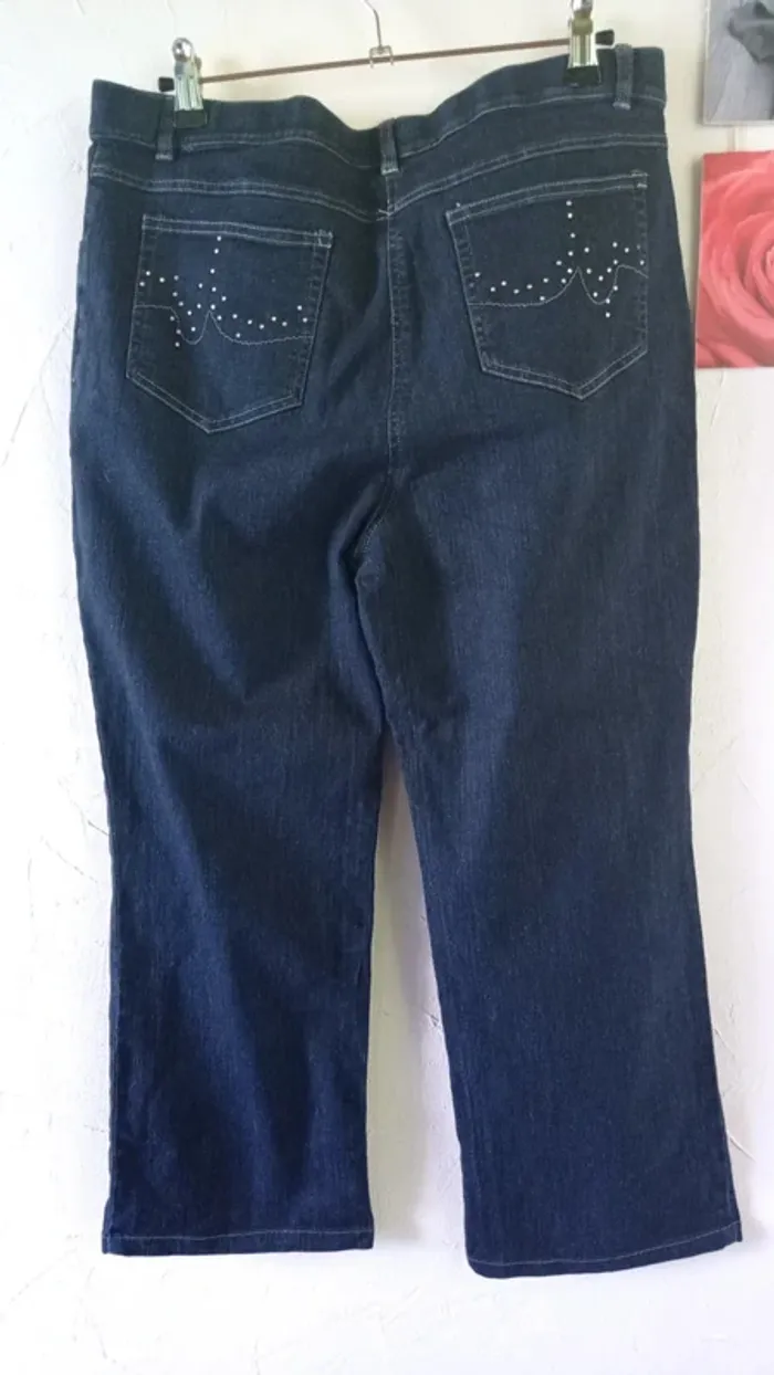 🌸Pantacourt en jean, Balsamik, taille 42 - photo numéro 4