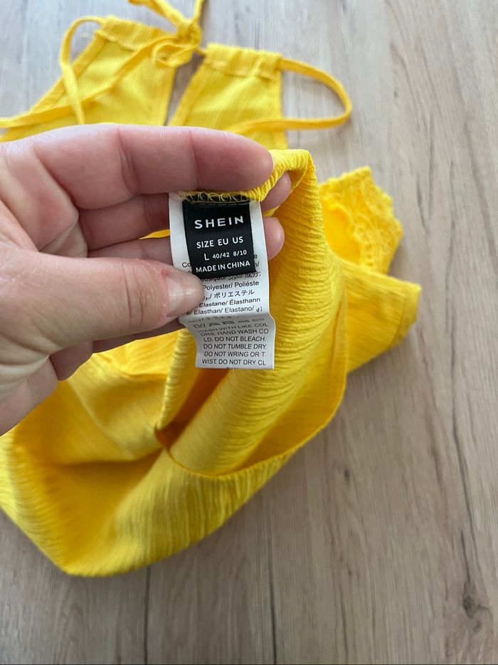 Débardeur jaune SHEIN taille L - photo numéro 3