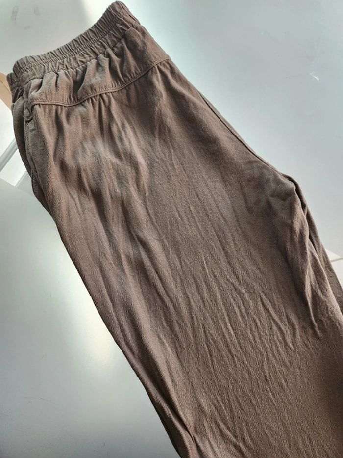Sympathique Pantalon fluide de couleur Kaki de marque Promod et de taille 38 - photo numéro 2
