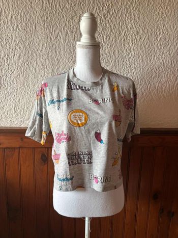 Crop top gris à motifs Sex Education Undiz Taille M / 38