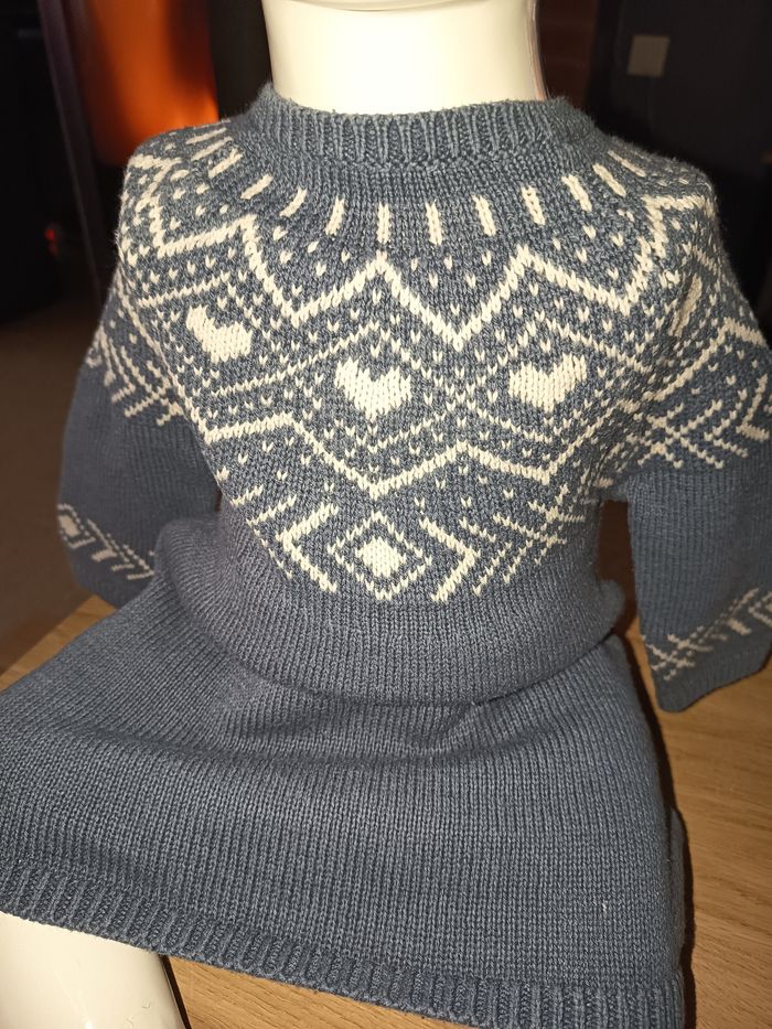 Robe pull blanc et bleu - photo numéro 2