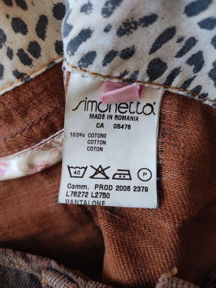 Pantacourt femme jean effet rouillé Roberto Cavalli M Neuf avec étiquette - photo numéro 11