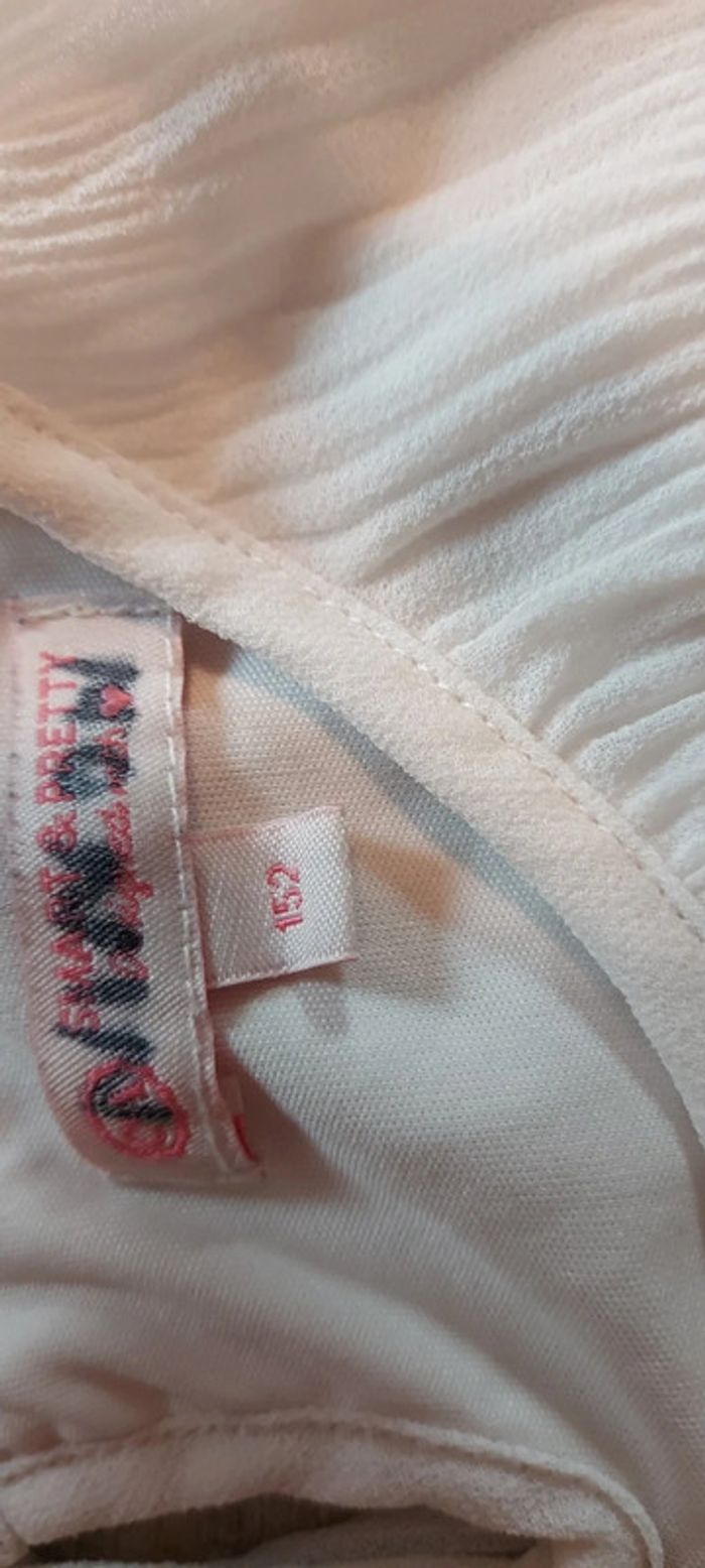 Robe courte, blanc cassé, sans manche, C&A, taile 152 - photo numéro 4