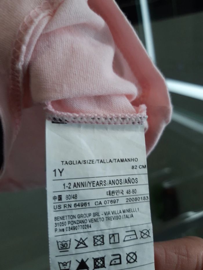 🌸 tee-shirt fille en 18 mois/2 ans benetton 🌸 - photo numéro 4