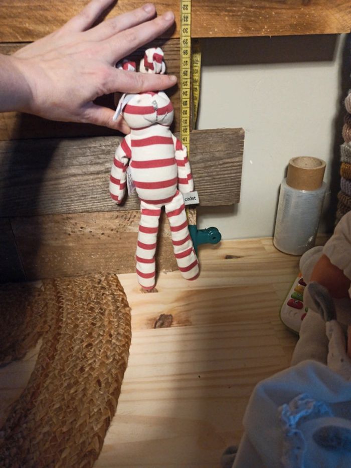 Doudou lapin cadet rousselle rouge tbe - photo numéro 5