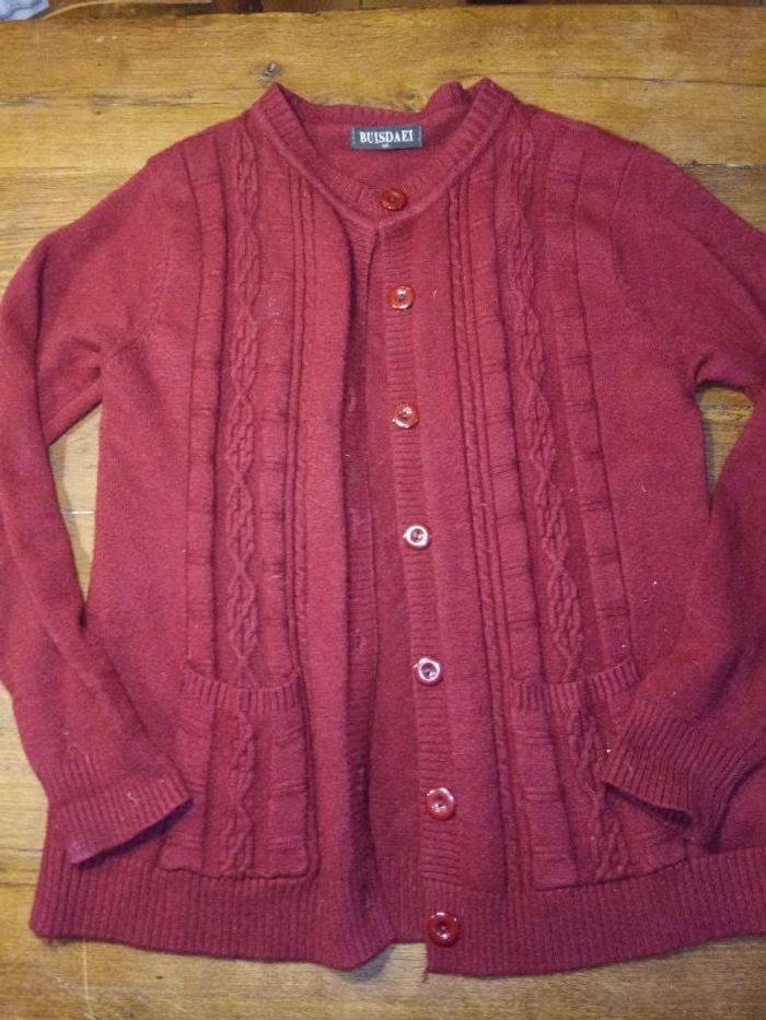 Gilet long torsade et poche