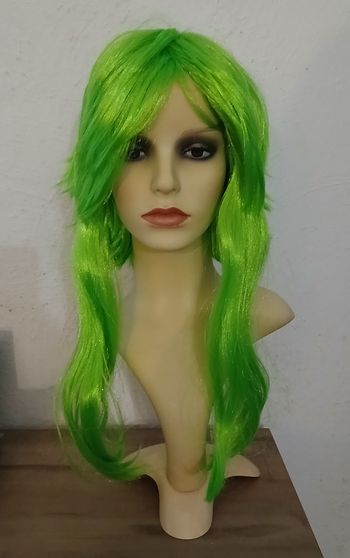 Perruque cosplay verte