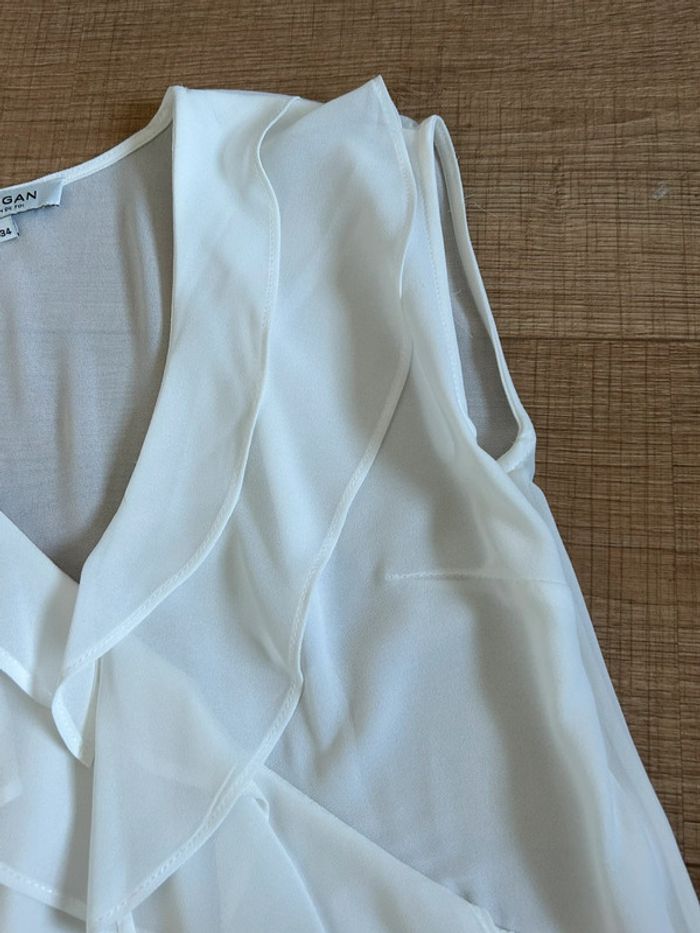 Blouse blanche sans manches Morgan taille 34 jamais portée - photo numéro 14