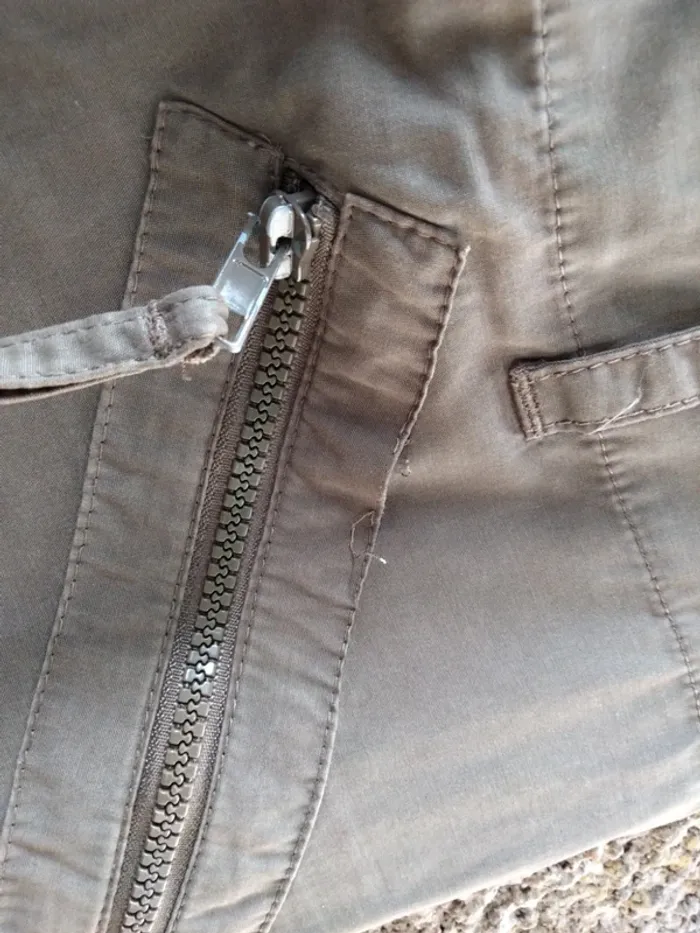 Pantalon léger kaki foncé/clair Côte Anglaise Taille 40 - photo numéro 11