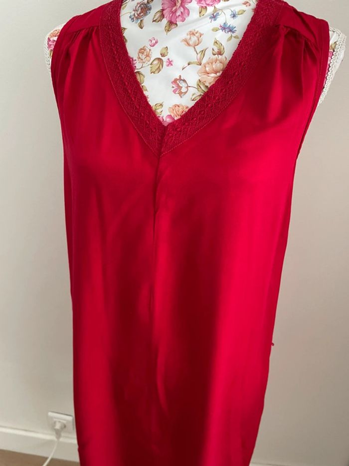 Robe droite rouge fluide - photo numéro 5