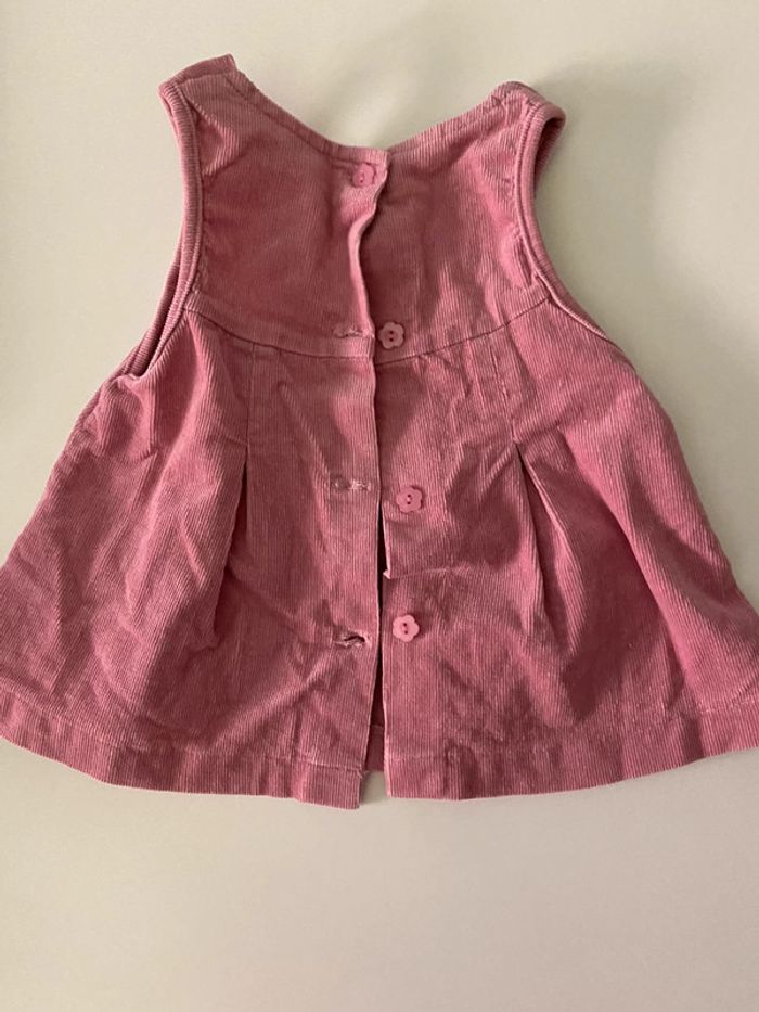 Robe sans manche en velours 3 mois - photo numéro 2