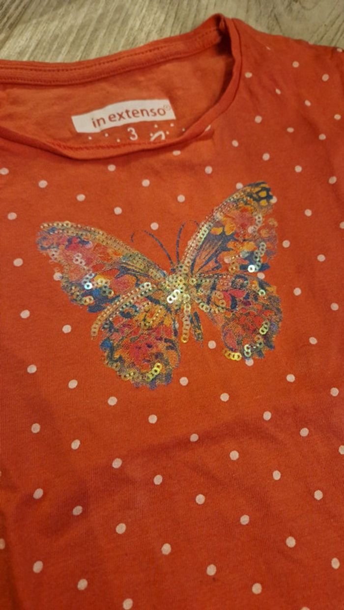 Ensemble tshirt papillon In extenso et Jeans slim Tape à l'œil 💘 3 ans - photo numéro 2