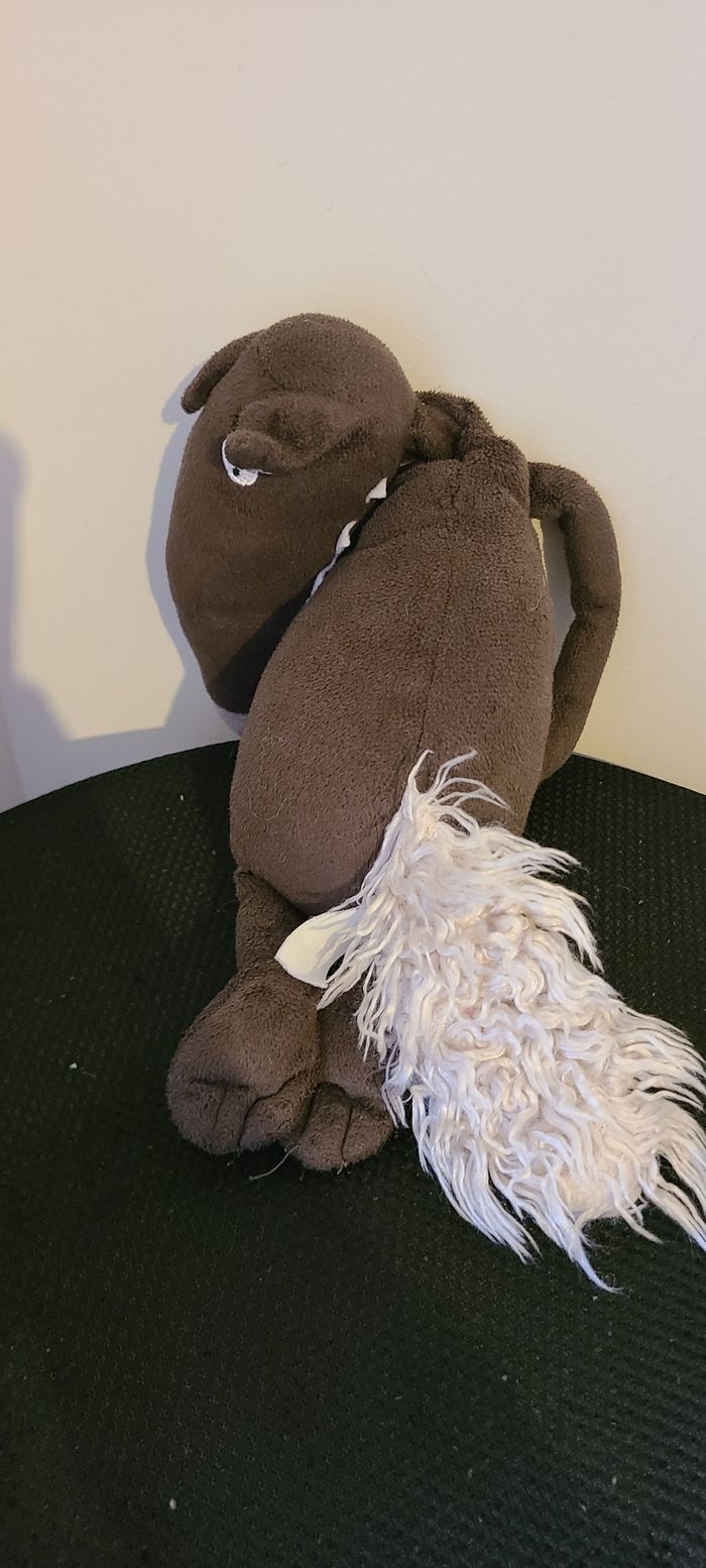 La peluche loup de taille moyenne - nue - photo numéro 3