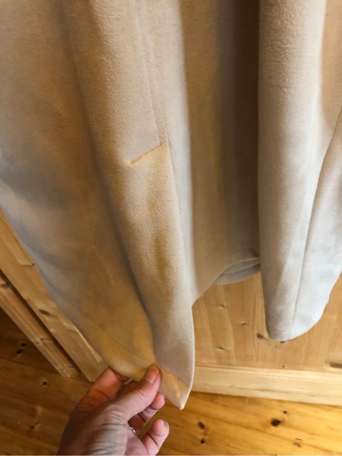 Manteau long velours beige - photo numéro 3