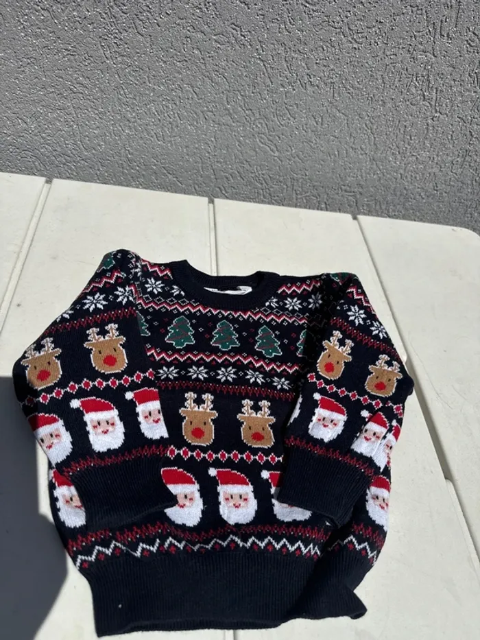 Pull en laine de Noël 9/12 mois 80cm