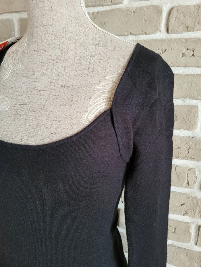 Robe moulante en maille noire très douce Zara neuve avec étiquette - photo numéro 3