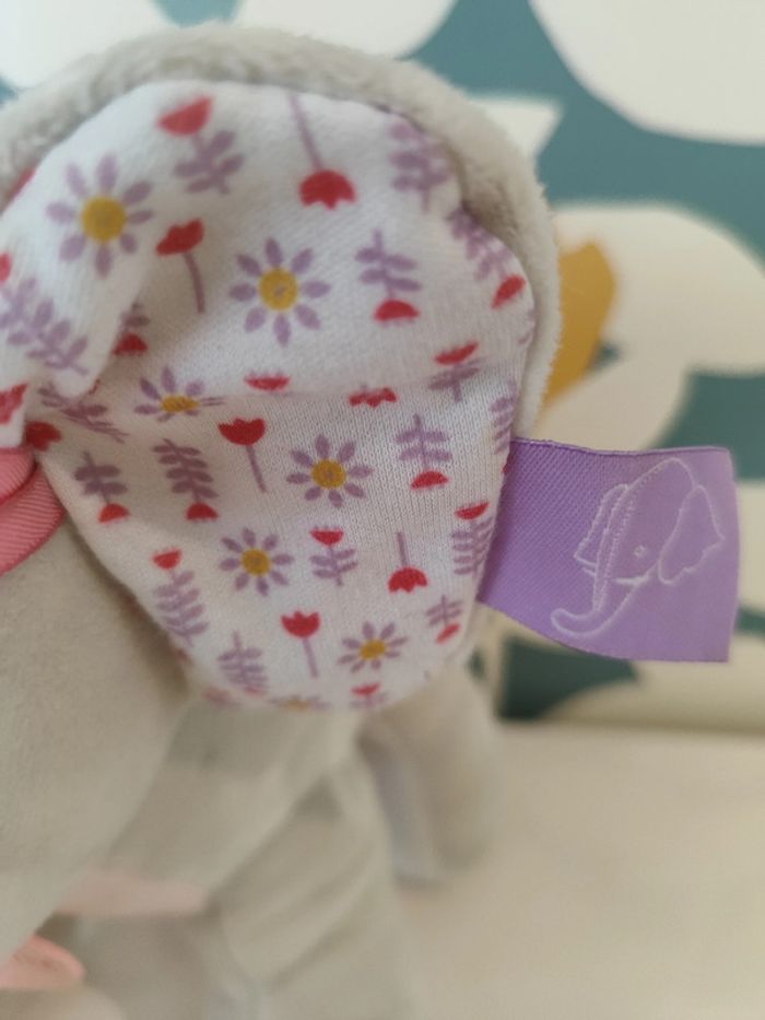 Peluche doudou éléphant églantine baby nat - photo numéro 3
