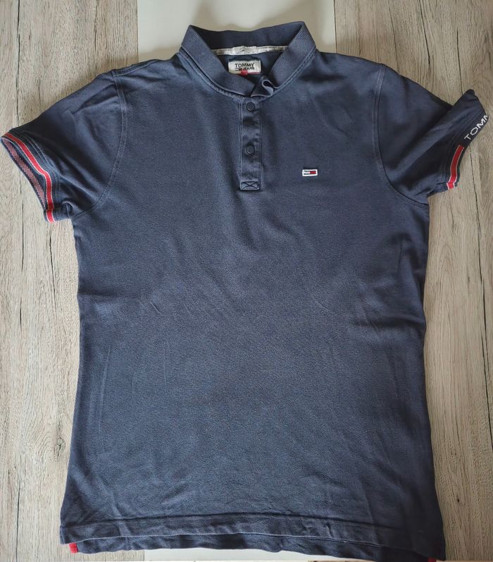 Polo Tommy Jeans - Bleu Marine - Taille L (Slim Fit) - photo numéro 3