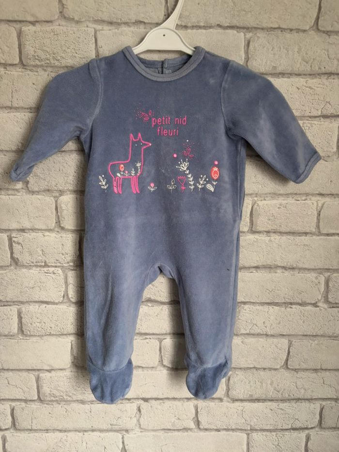 Pyjama velours vertbaudet taille 3 mois