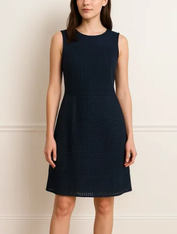 Robe Armani Exchange A|X bleu marine chic ajourée T.40/42