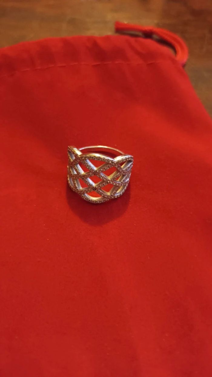 Bague en argent 925 et zirconium