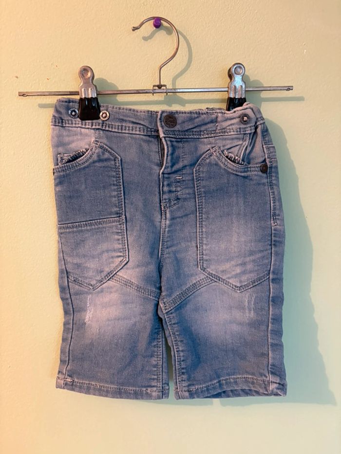 Short bleu ciel délaver