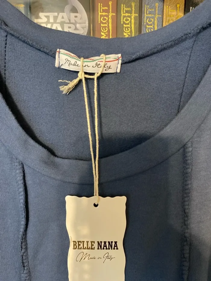 superbe tunique robe bleu asymétrique 50/52 Belle Nana neuve - photo numéro 7