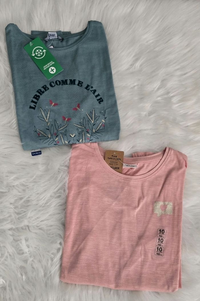 Neufs (non portés) 🏷😍🤩teeshirts ml 10 ans fille 😍🤩