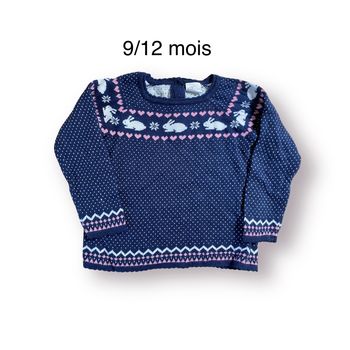 H&M Pull bleu lapin Taille 9/12 mois