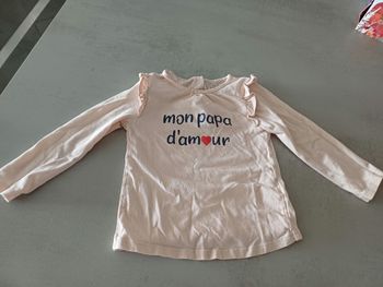 Tee shirt manche longue rose 
