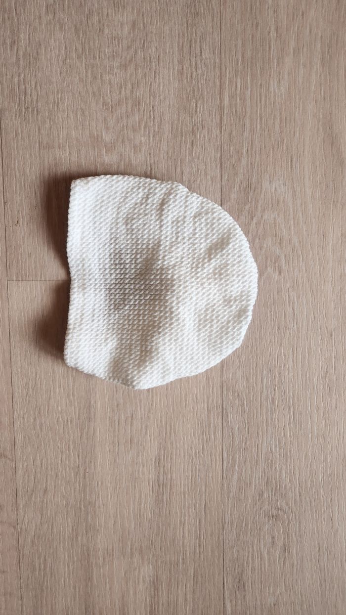 Turban blanc bébé – Taille 0-3 mois - photo numéro 3