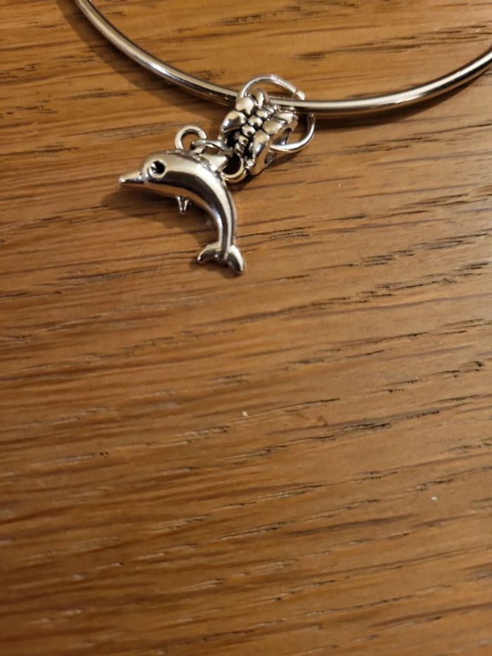 Bracelet jonc avec breloques homme ou femme - photo numéro 4