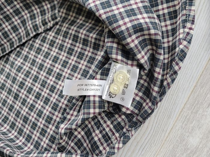 Chemise Lacoste homme – Petits carreaux vert foncé/blanc – Taille M – Excellent état - photo numéro 7