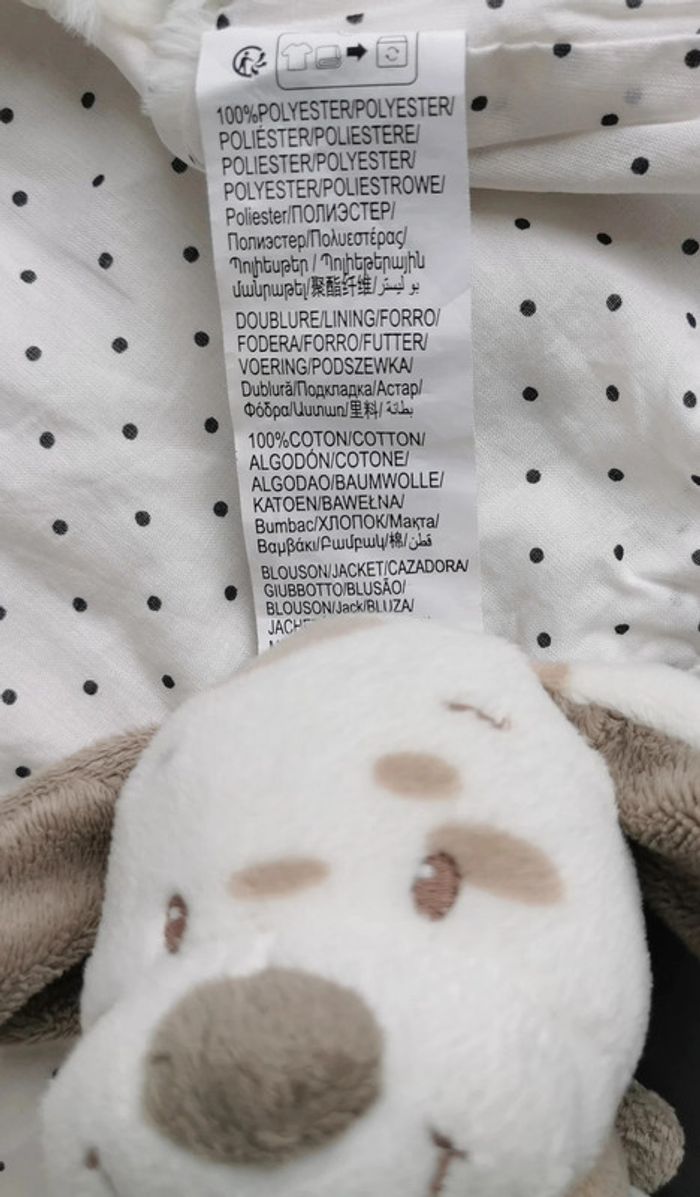 Gilet 👣 moumoute douce blanche, kiabi, 3mois - photo numéro 7