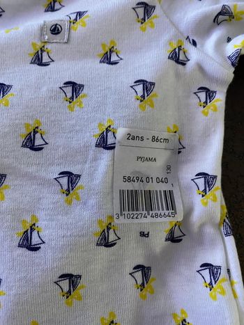 Pyjama 2 ans petit bateau neuf