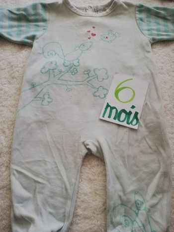 Pyjama une pièce bleu garçon 6 mois kimadi
