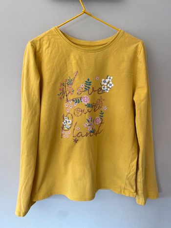 T-shirt moutarde fille 10ans