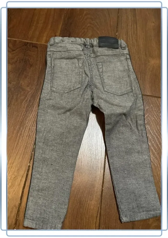 pantalon jean garcon gris chine et noir My Chicco 3 ans - photo numéro 3