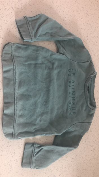 Sweat sans capuche bleu mixte 5 ans