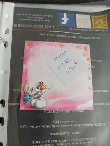 Feuille Diddl carrée 32 0,50€