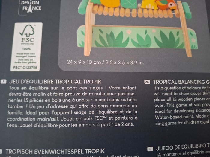 Jeu d’équilibre tropical tropik  Janod + 2 ans - photo numéro 4