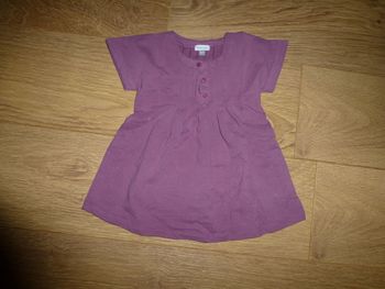 Robe en coton violet 6mois - DPAM