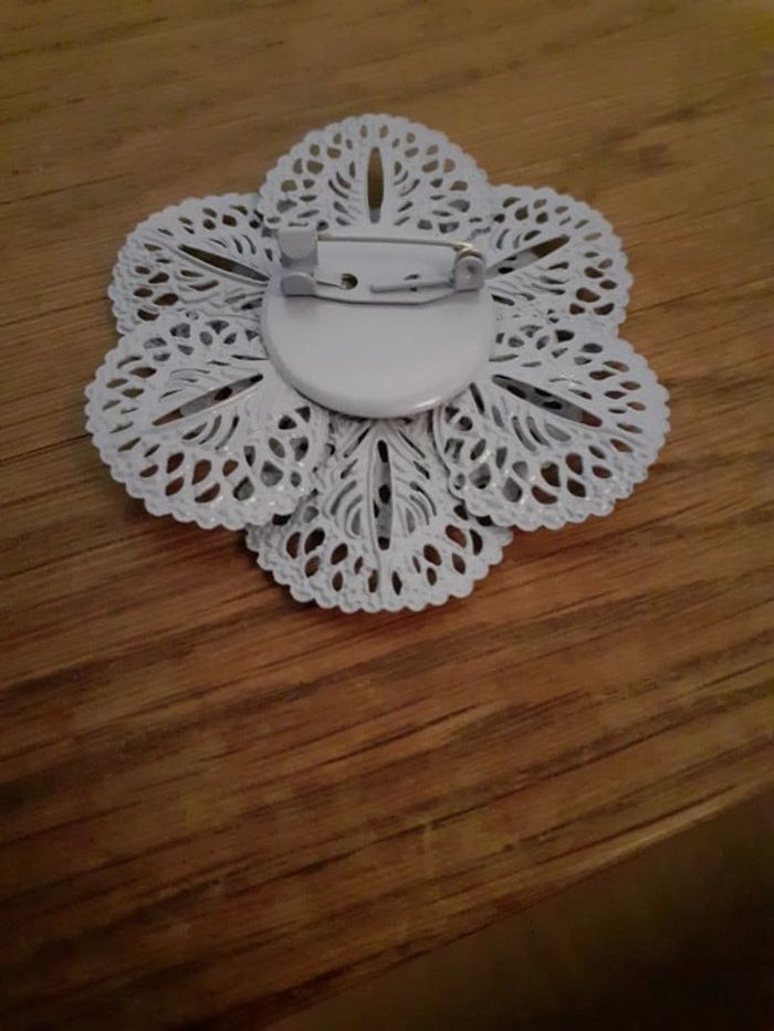 Broche fleur violet - photo numéro 4