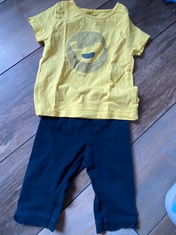 Ensemble oiseau obaïbi 12 mois jaune