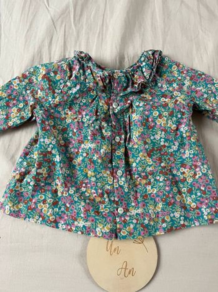 Blouse fleurie jacadi 12 mois - photo numéro 4