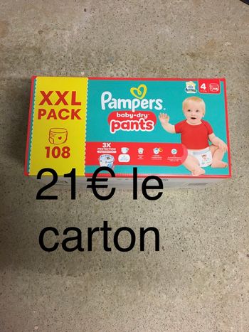 Xxl pack 108 couches Pampers baby dry pants taille 4